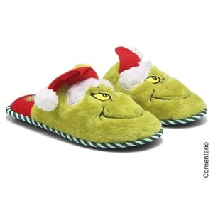 Grinch Christmas Slippers - Green and Red